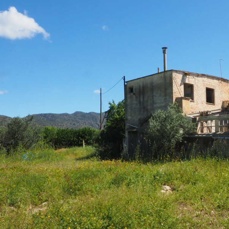 Xerta oferim un terreny rústic amb un gran habitatge junt amb 1.926 m2 de construccions agropecuàries, magatzems.